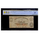 1863 25 Cent Alabama Bank Note