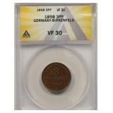 1858 German States Copper