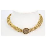 Chanel Gold Fashion Medallion Necklace