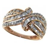 10kt Rose Gold 1.00 ct Diamond Ribbon Ring