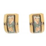 Hermes Enamel Clip-On Earrings