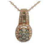 10kt Rose Gold 2/5 ct Chocolate Diamond Necklace