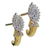 Marquise Diamond Accented Cluster Earrings