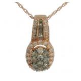 10kt Rose Gold 2/5 ct Chocolate Diamond Necklace