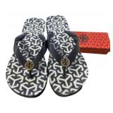 Tory Burch Logo Flip Flops Size 7