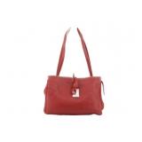 LOEWE Red Leather Designer Shoulder Bag