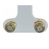 Unique Bezel Set Natural Diamond Stud Earrings