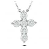 Brilliant 1.00 ct VS Lab Diamond Cross Necklace