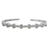 Brilliant 1.50 ct VS Diamond Cuff Bracelet