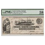 1862 $5 State of North Carolina Bank Note