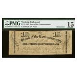 1862 Richmond $1.50 Bank Note