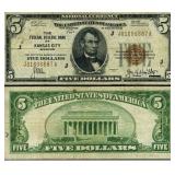 1929 $5 Kansas City Federal Reserve Bank Note