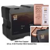 10 oz .999 Fine Copper Bar (50 x 10 per Bar Box)