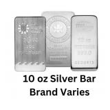 10 oz Silver Bar - Bar is our Choice
