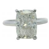 14kt Gold 3.02 ct Cushion Cut Lab Diamond Ring