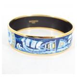 Hermes Enamel GM Sailboat Fashion Bangle