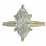 14kt Gold 2.07 ct Marquise Cut VS Lab Diamond Ring