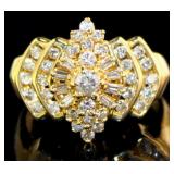 14kt Gold 1.00 ct Natural Brilliant Diamond Ring
