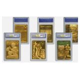 23K Gold Marino/Smith/Namath NFL Gold Cards