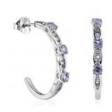 1Natural Taznzanite Past Present Future Earrings