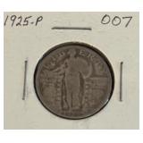 1925 Philadelphia Mint Standing Liberty Quarter