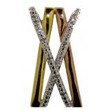 Triple Toned Diamond Accented Pendant