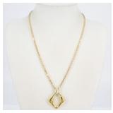 Yves Saint Laurent Rhinestone Gold Necklace