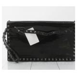 Valentino Garavani Black Leather Clutch Pochette