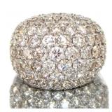 Platinum Brilliant 6.00 ct Pave VS Diamond Ring