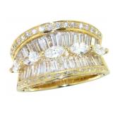 18kt Gold 2.90 ct Natural VVS Diamond Ring