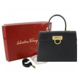 Ferragamo Gancini 2Way Leather Handbag
