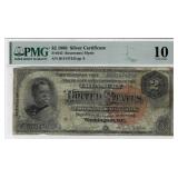 1886 Hancock $2 Silver Certificate Note