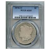 1878 CC Carson City Morgan Silver Dollar