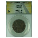 1834 Coronet Head Large Cent Coin