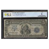 PCGS "Indian Chief" 1899 $5 Silver Cert. Bank Note