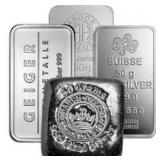 50 gram .999 Fine Silver Bar