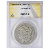 1890 CC Carson City Morgan Silver Dollar