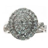14K Gold 1.00 ct Oval Diamond Infinity Ring