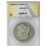 1890 CC  Carson City Morgan Dollar