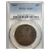 1833 Capped Bust Half Dollar