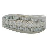 Platinum 1.00 ct Natural Brilliant Diamond Ring