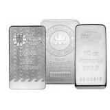 10 oz. .999 Fine Silver Bar (Brand Varies)