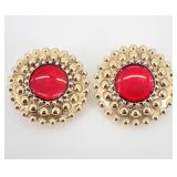 Miu Miu Enameled Clip-on Earrings