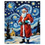 Starry Santa I Canvas By Studio Van Gogh