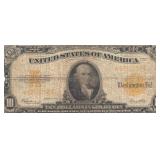 1922 $10 Hillegas Gold Currency Note