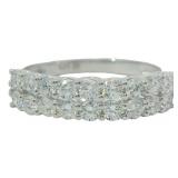Brilliant 1.00 ct VS Diamond 2 Row Ring