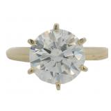 14kt Gold 3.06 ct Round Cut Lab Diamond Ring