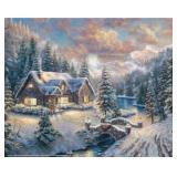 High Country Christmas Art Print by Kinkade