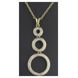 Triple Teardrop Diamond Accent Pendant
