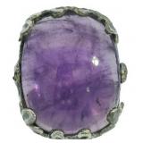 Genuine 23.50 ct Amethyst Dinner Ring